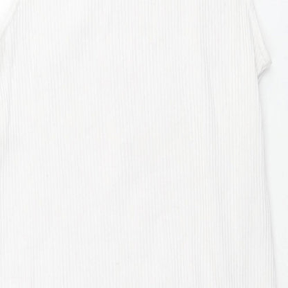 Womens UK Size M H&M White Tunic Tank