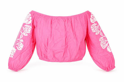Womens UK Size 18 Marks and Spencer Pink Cropped Blouse