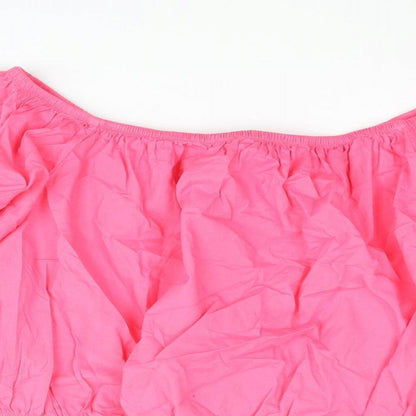 Womens UK Size 18 Marks and Spencer Pink Cropped Blouse