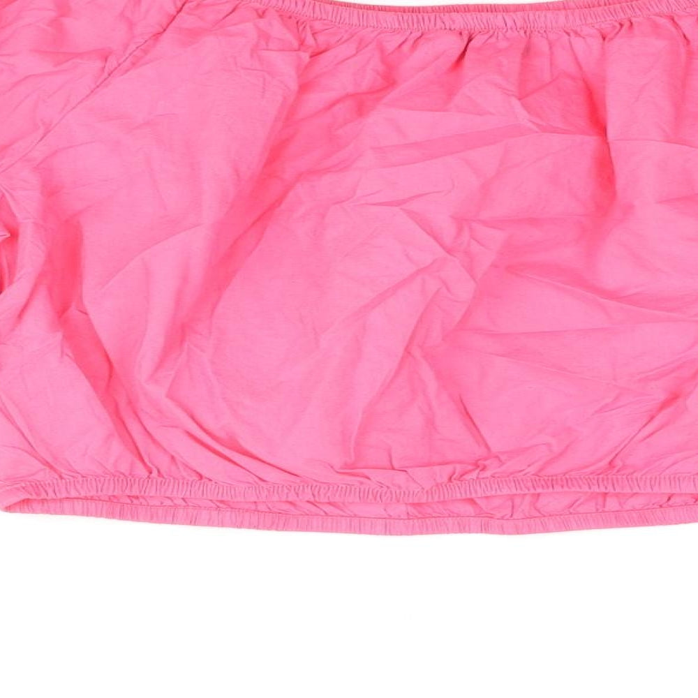 Womens UK Size 18 Marks and Spencer Pink Cropped Blouse