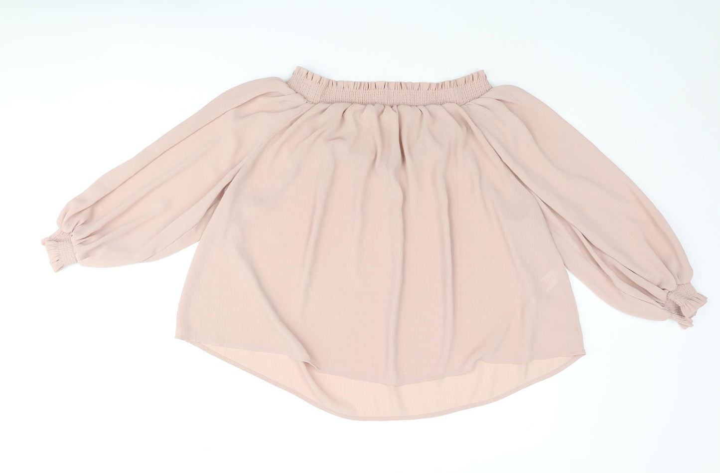 Womens UK Size 14 New Look Pink Basic Blouse