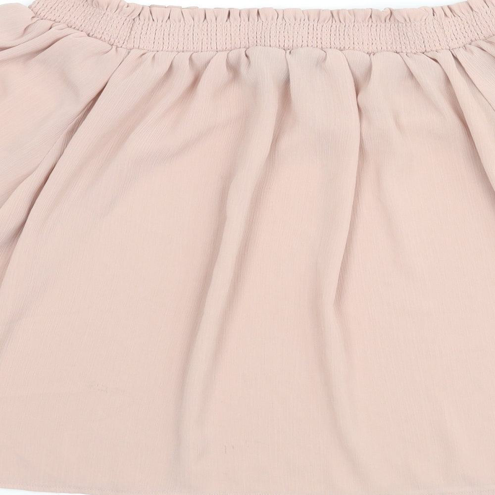 Womens UK Size 14 New Look Pink Basic Blouse