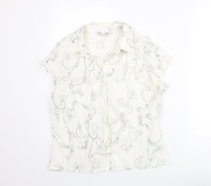 Womens UK Size 18 BHS Ivory Basic Blouse