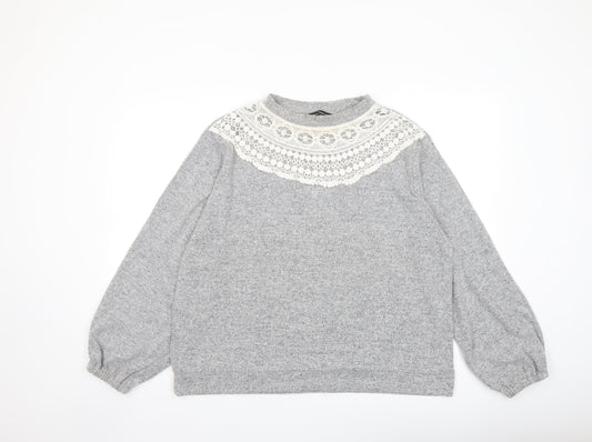 Womens UK Size 16 Dorothy Perkins Grey Pullover Jumper