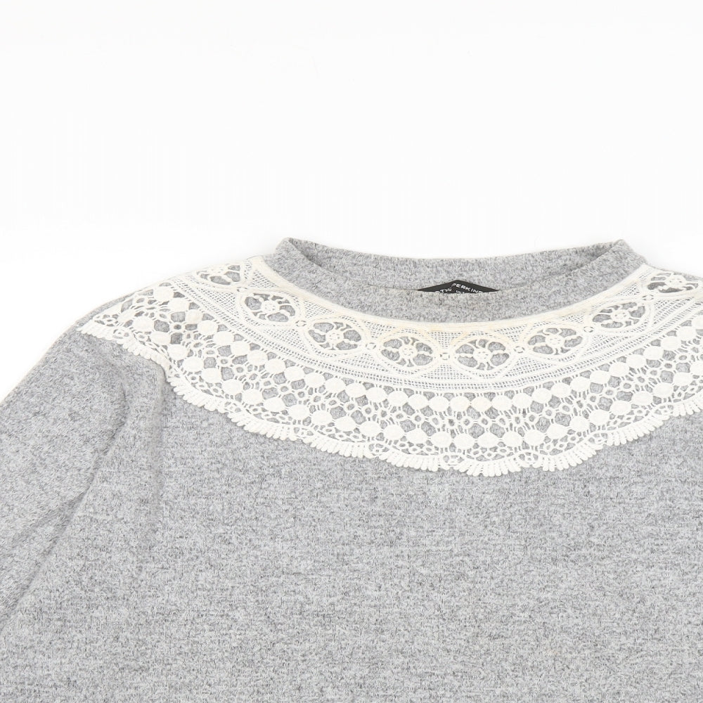 Womens UK Size 16 Dorothy Perkins Grey Pullover Jumper