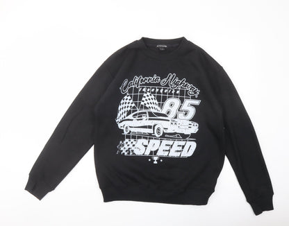 Mens UK Size S PRETTYLITTLETHING Black Pullover Sweatshirt