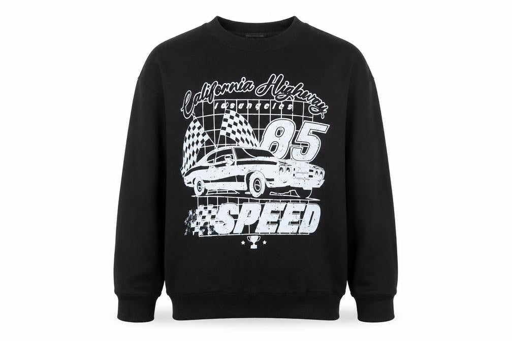 Mens UK Size S PRETTYLITTLETHING Black Pullover Sweatshirt