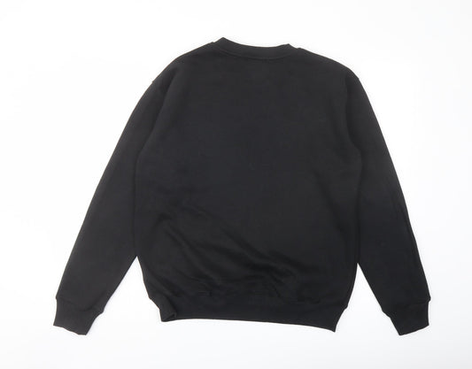 Mens UK Size S PRETTYLITTLETHING Black Pullover Sweatshirt
