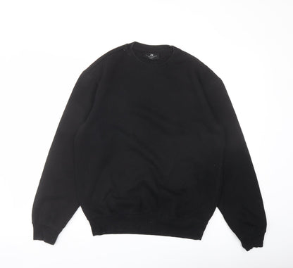H&M Womens Black Cotton Pullover Sweatshirt Size XS Pullover