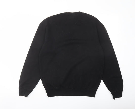 H&M Womens Black Cotton Pullover Sweatshirt Size XS Pullover