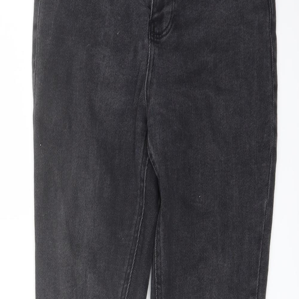 New Look Womens Grey Cotton Skinny Jeans Size 12 L28 in Regular Button