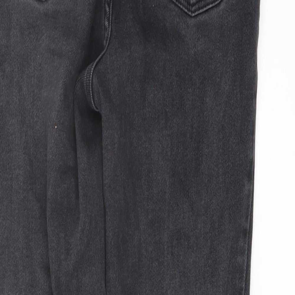 New Look Womens Grey Cotton Skinny Jeans Size 12 L28 in Regular Button