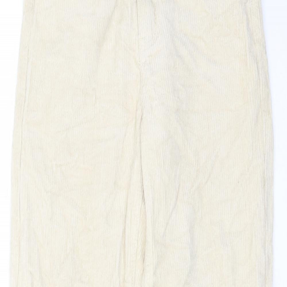 Womens UK Size 8 Missguided Regular Fit  Beige Trousers