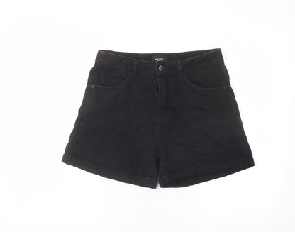 VERO MODA Womens Black Cotton Hot Pants Shorts Size M L5 in Regular Button