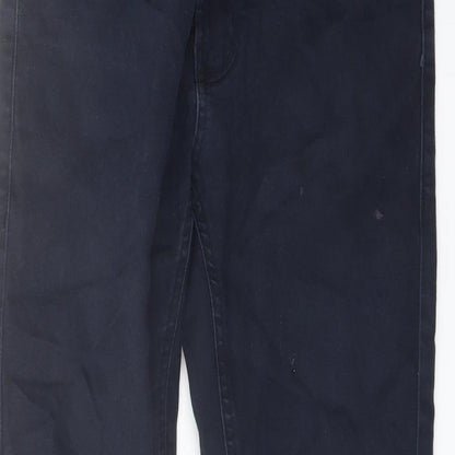 ext Mens Blue Cotton Skinny Jeans Size 32 in L28 in Regular Button