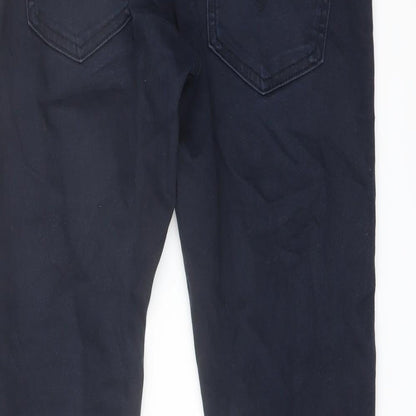 ext Mens Blue Cotton Skinny Jeans Size 32 in L28 in Regular Button