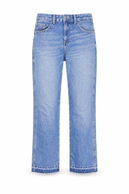 Forever 21 Womens Blue Cotton Straight Jeans Size 28 in L25 in Regular Button