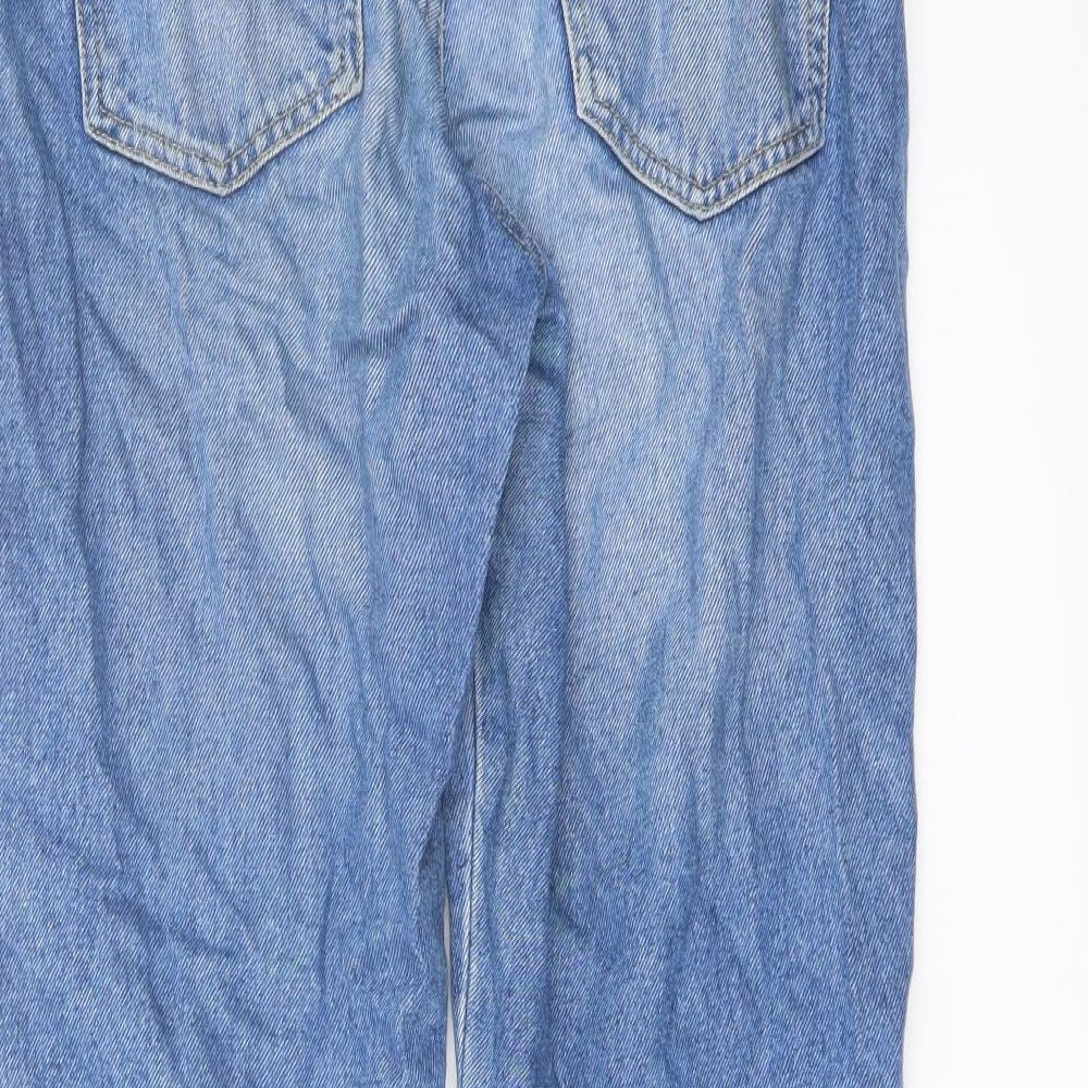 FOREVER 21 Womens Blue Cotton Straight Jeans Size 28 in L25 in Regular Button