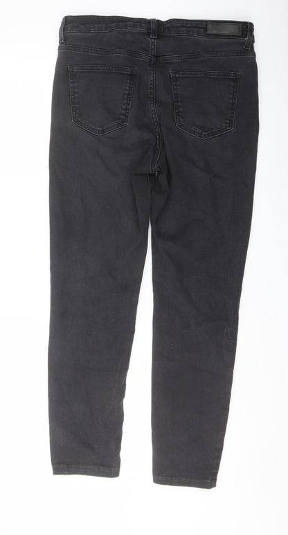 Autograph Womens Grey Cotton Skinny Jeans Size 30 in L26 in Regular Button