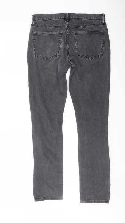 Gap Mens Grey Cotton Skinny Jeans Size 30 in L32 in Regular Button