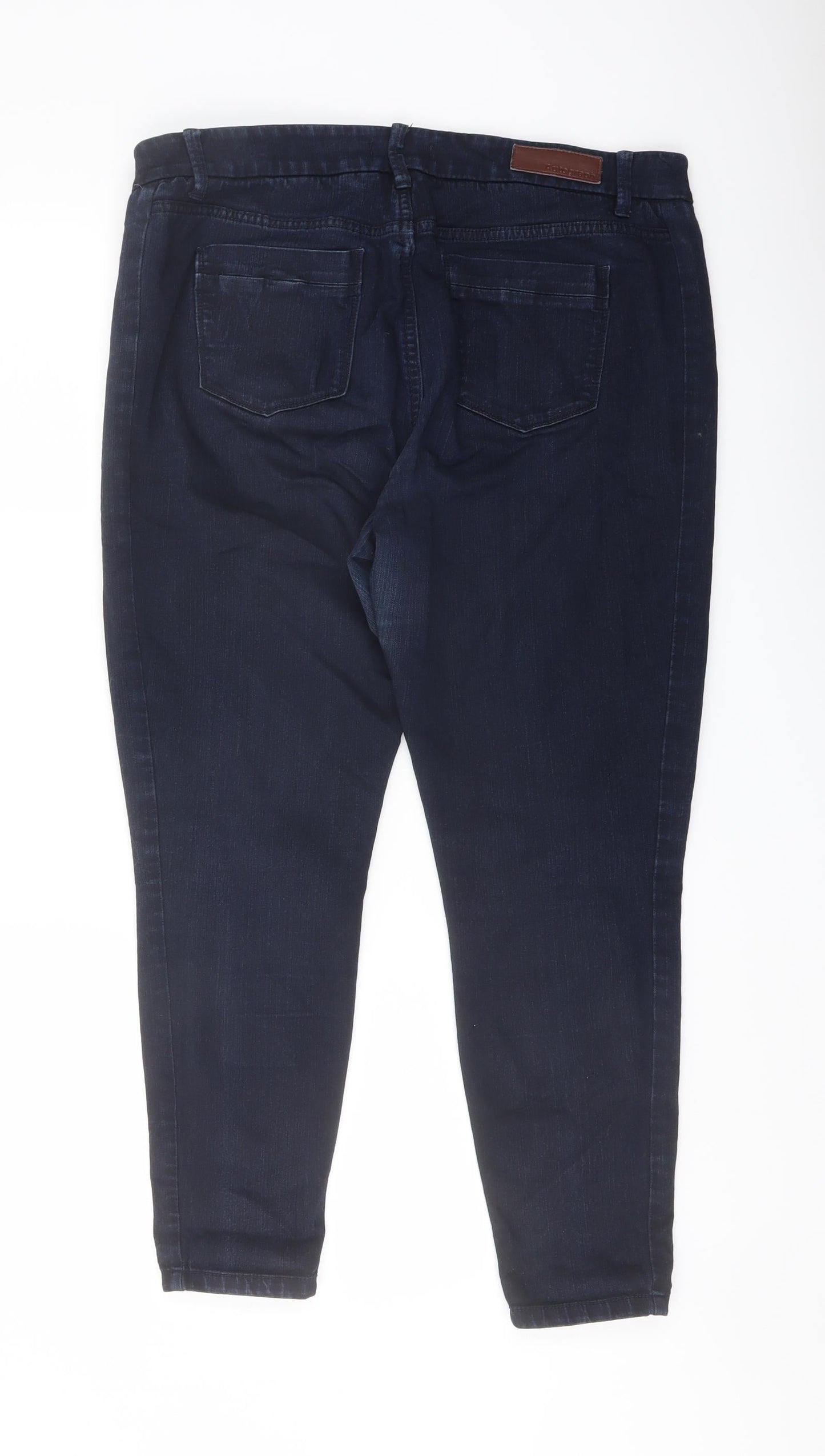 Autograph Womens Blue Cotton Mom Jeans Size 34 in L25 in Regular Button