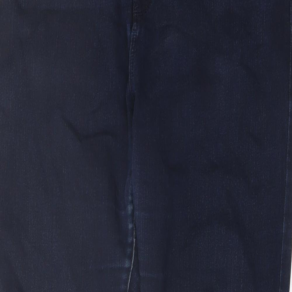 Autograph Womens Blue Cotton Mom Jeans Size 34 in L25 in Regular Button