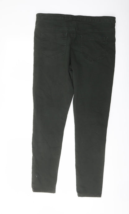 Denim & Co. Womens Green Cotton Jegging Jeans Size 16 L29 in Regular Button