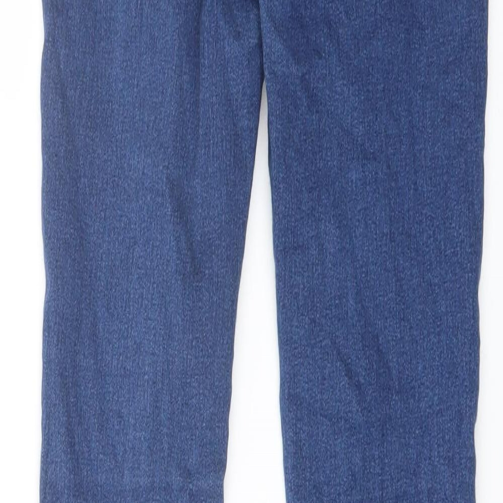 Denim & Co. Womens Blue Cotton Skinny Jeans Size 8 L27 in Regular Button