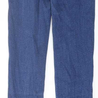 Denim & Co. Womens Blue Cotton Skinny Jeans Size 8 L27 in Regular Button