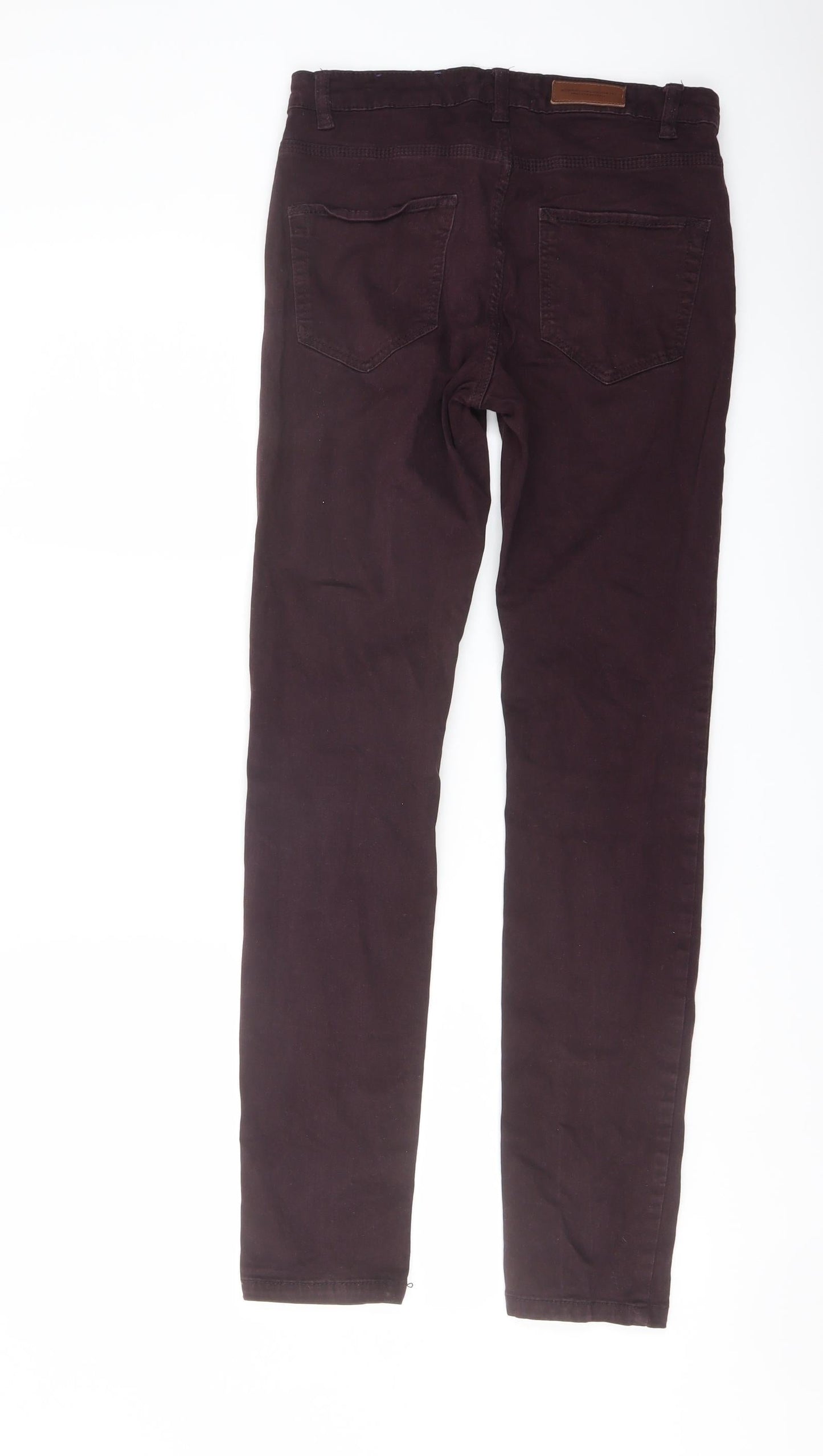 Womens UK Size 8 H&M Regular Fit Straight Purple Jeans