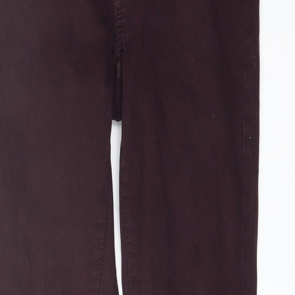 Womens UK Size 8 H&M Regular Fit Straight Purple Jeans
