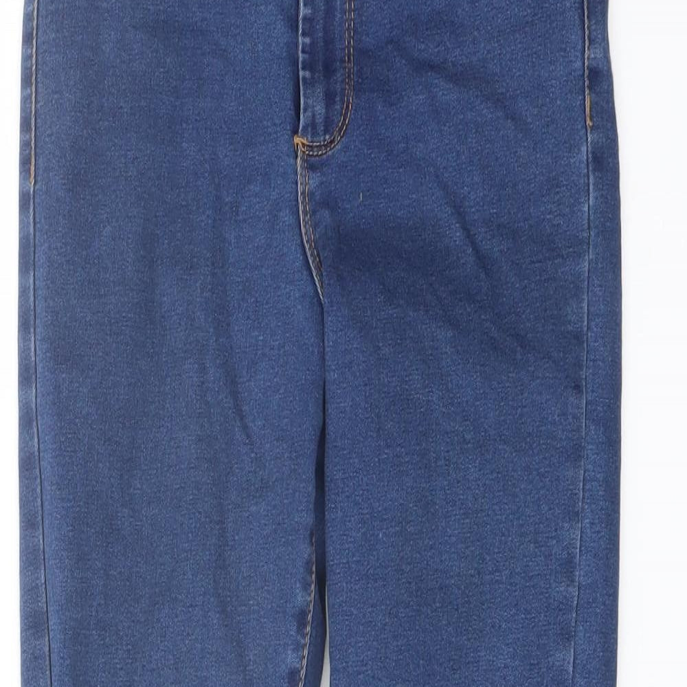 Denim & Co. Womens Blue Cotton Jegging Jeans Size 8 L26 in Regular Button