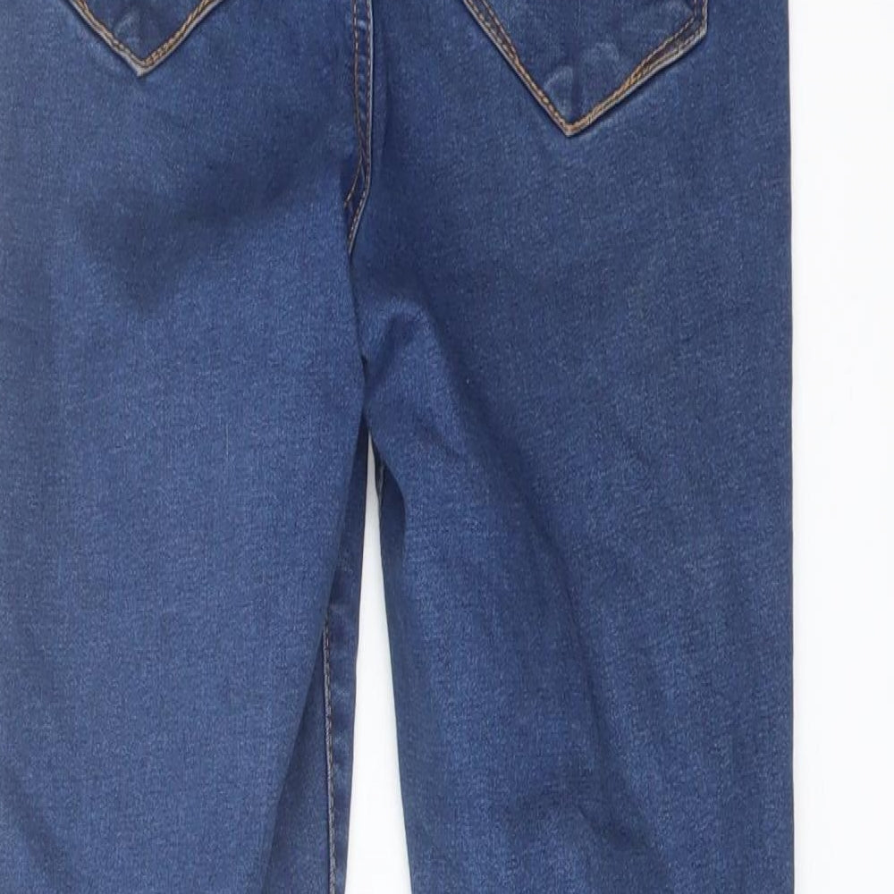 Denim & Co. Womens Blue Cotton Jegging Jeans Size 8 L26 in Regular Button