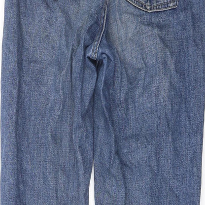Topshop Womens Blue Cotton Mom Jeans Size 26 in L30 in Regular Button