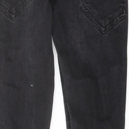 Mens UK Size 30 in RESERVED Regular Fit Straight Black Jeans