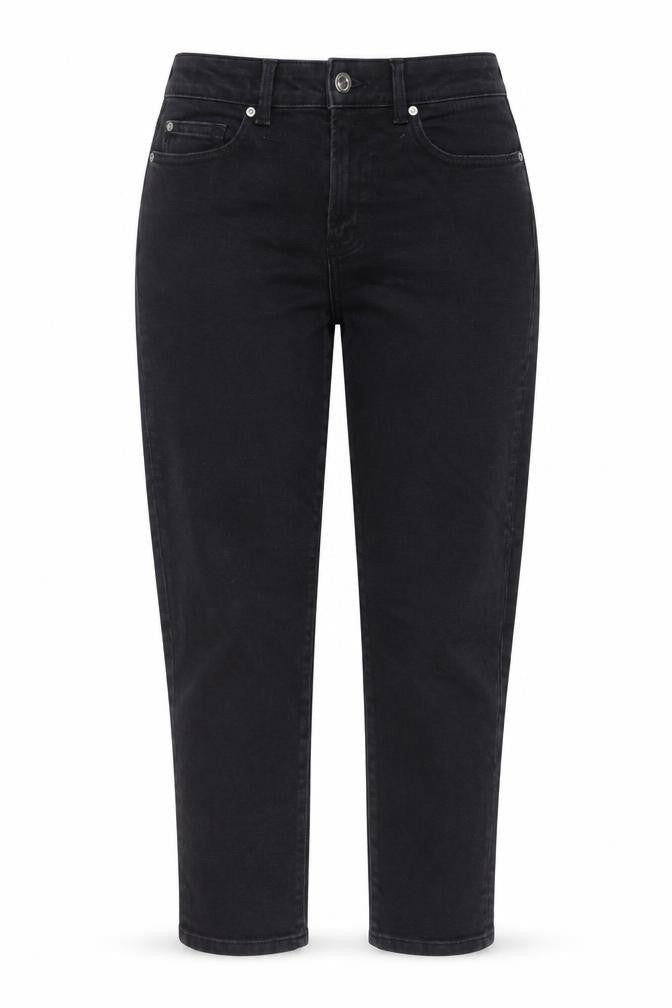 Womens UK Size 12 Denim & Co. Regular Fit Mom Black Jeans