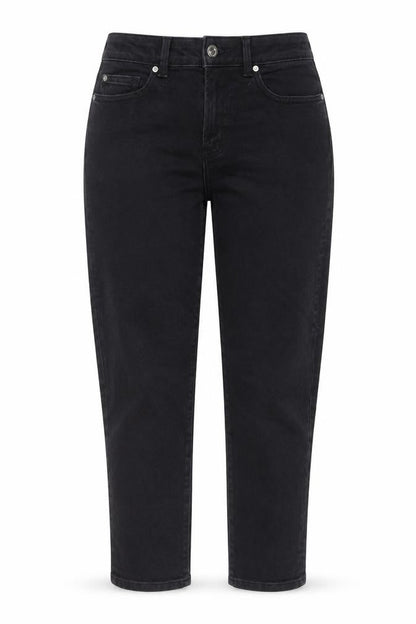 Womens UK Size 12 Denim & Co. Regular Fit Mom Black Jeans