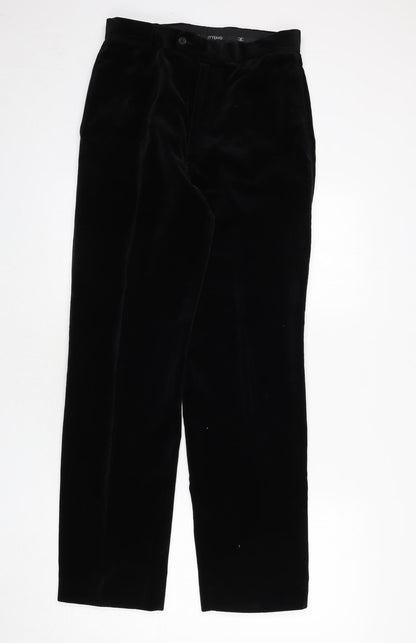 Mens UK Size 30 in Ciro Citterio Regular Fit Dress Pants Black Trousers