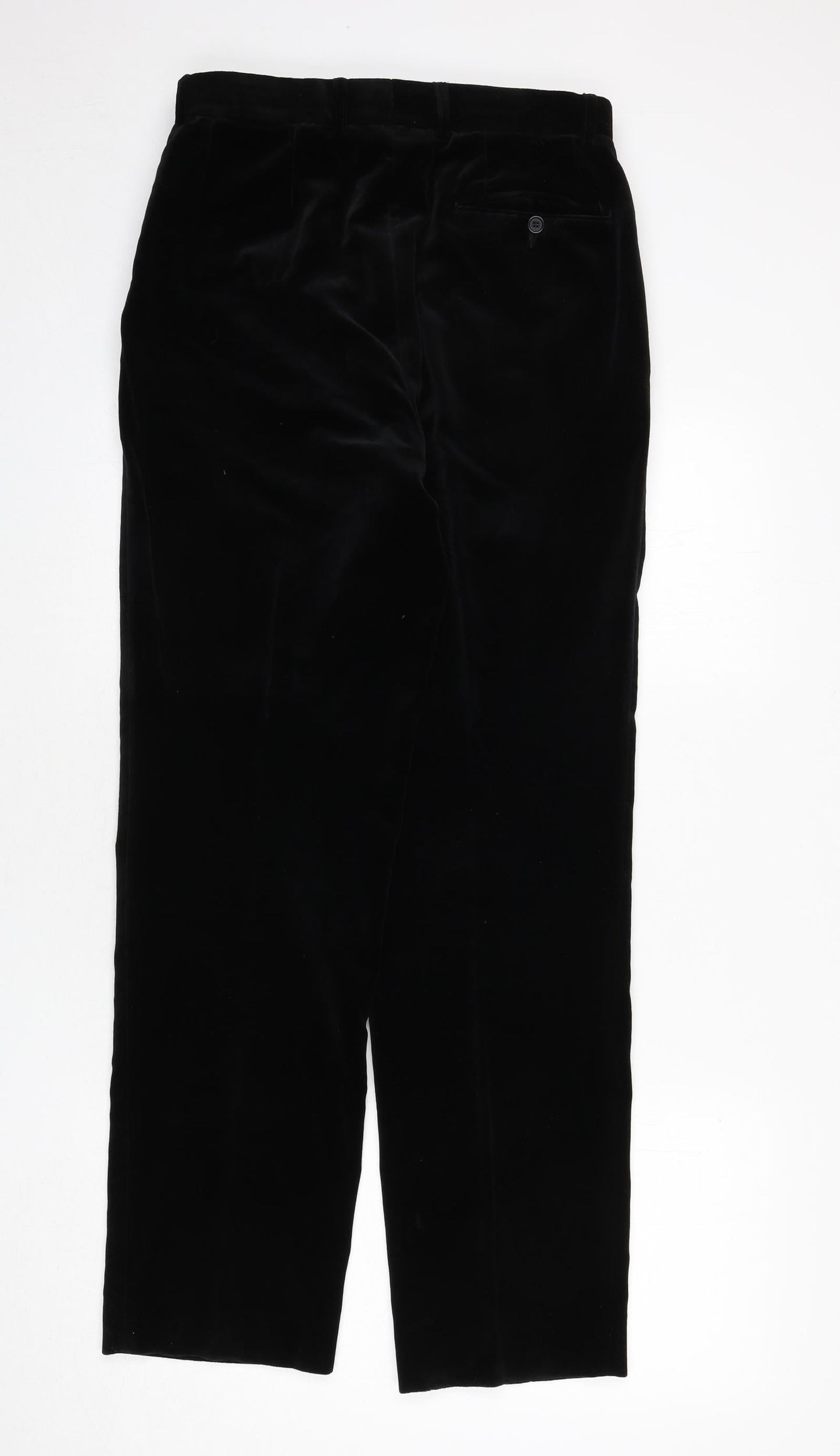 Mens UK Size 30 in Ciro Citterio Regular Fit Dress Pants Black Trousers