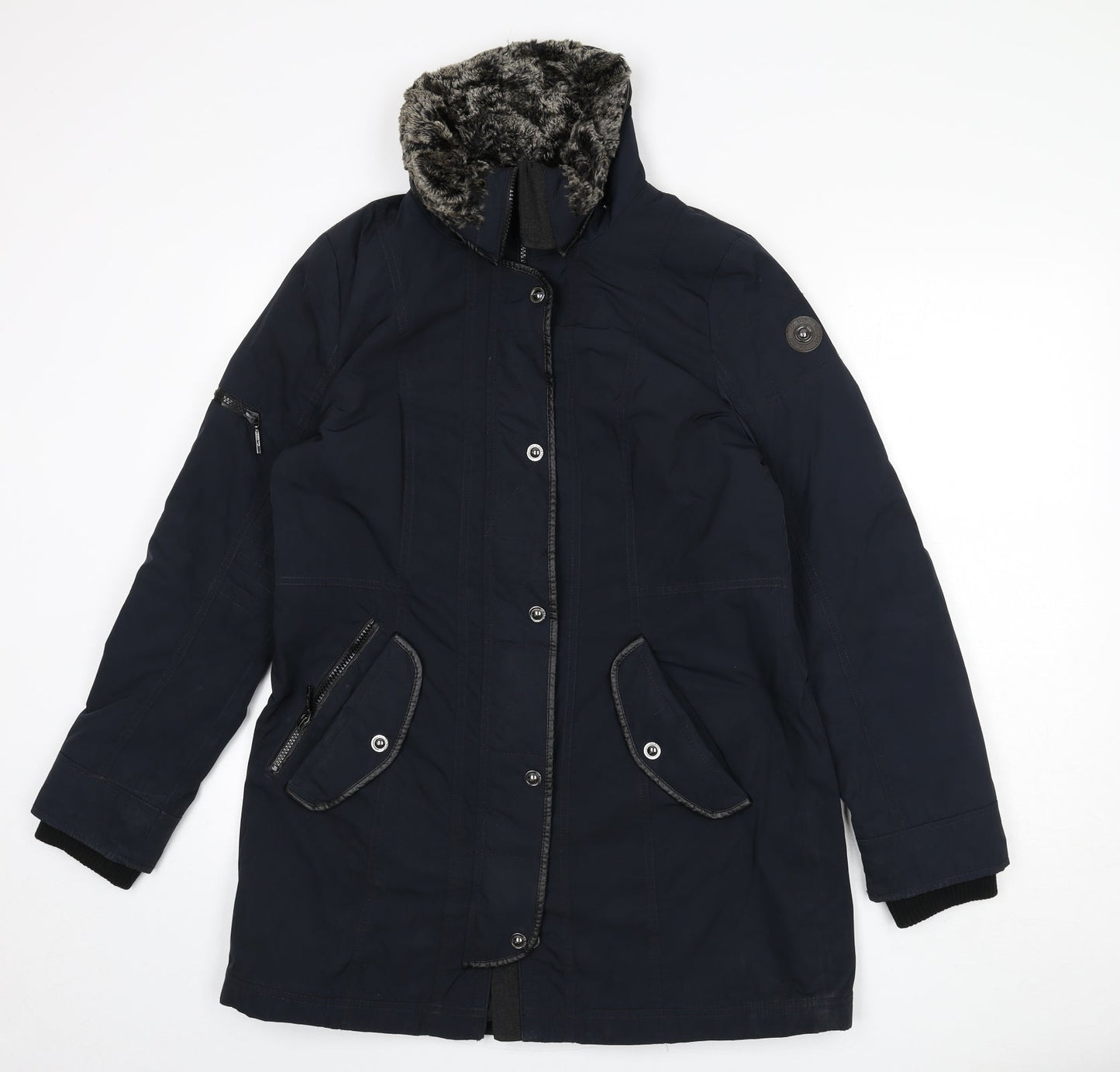 Womens UK Size 12 Gil Bret Blue Rain Coat