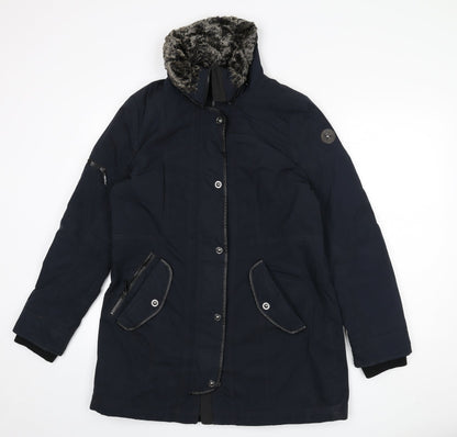 Womens UK Size 12 Gil Bret Blue Rain Coat
