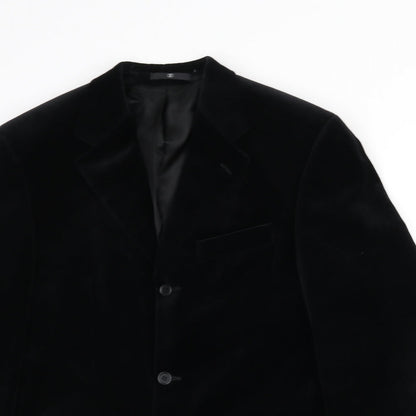 Mens UK Size 38 Ciro Citterio Regular Black Suit Jacket