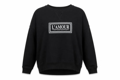New Look Womens Black Polyester Pullover Sweatshirt Size 10 Pullover - L'Amour Paris