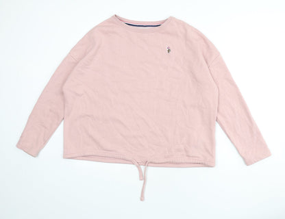 US Polo Assn. Womens Pink Cotton Pullover Sweatshirt Size S Pullover