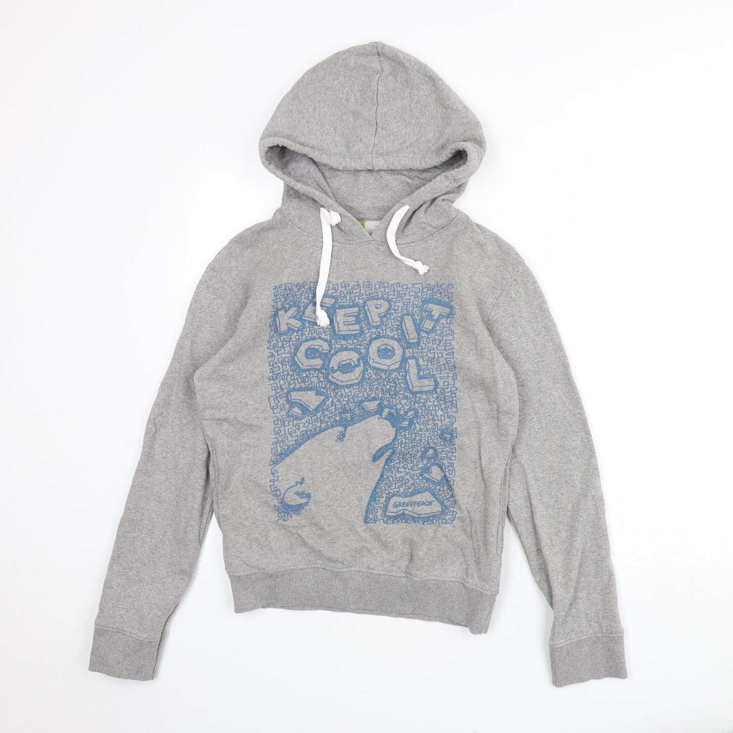 Teemill Womens Grey Cotton Pullover Hoodie Size S Pullover - Keep It Cool
