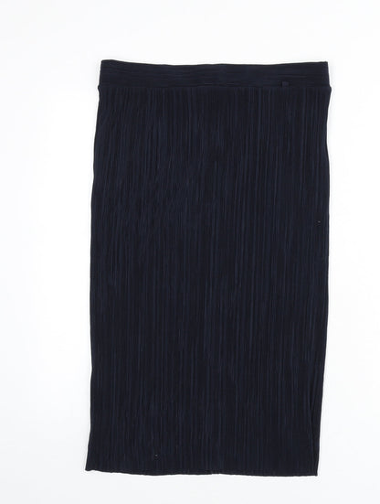Per Una Womens Blue Polyester Bandage Skirt Size 12