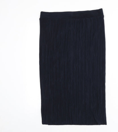 Per Una Womens Blue Polyester Bandage Skirt Size 12