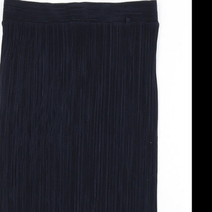 Per Una Womens Blue Polyester Bandage Skirt Size 12