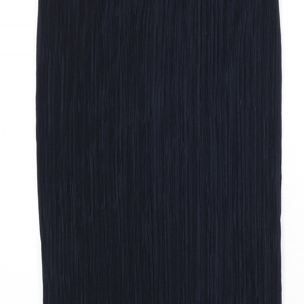 Per Una Womens Blue Polyester Bandage Skirt Size 12