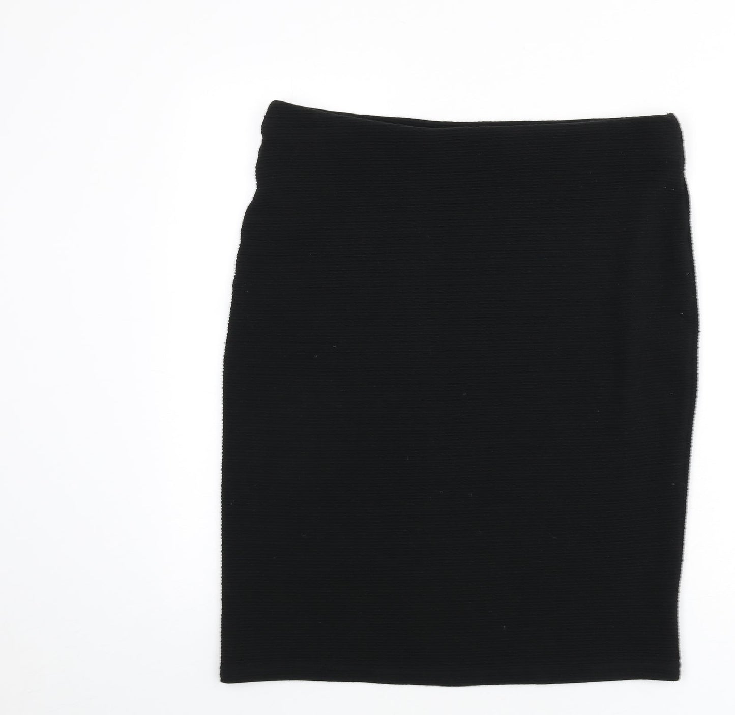 New Look Womens Black Polyester Bandage Skirt Size 35 in